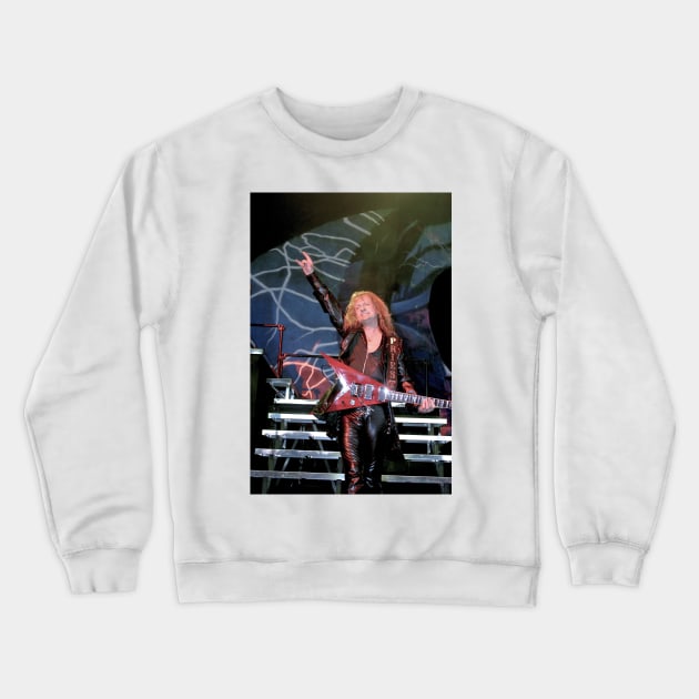 K.K. Downing Judas Priest Photograph Crewneck Sweatshirt by Concert Photos